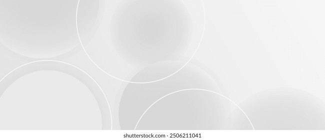 Fondo geométrico Abstractas con gradiente blanco y gris suave para fondo de negocios gráfico de alta tecnología. Diseño de ilustración de Plantilla, fondo de Web, Fondo de pantalla, escritorio, burbujas.