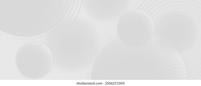 Abstract geometric background with soft white and gray gradient for high tech graphic business background. Template illustration design, web background, wallpaper, desktop, bubbles.