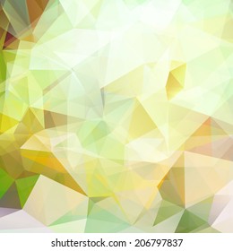 Abstract geometric background with soft yellow transparent triangles