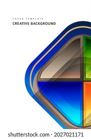 Resumen de fondo geométrico con espacio para el texto. Cuadros redondeados que se solapan en la actualidad. Formas de color inusuales para tu mensaje. Presentación de negocios o técnica. Ilustración del vector