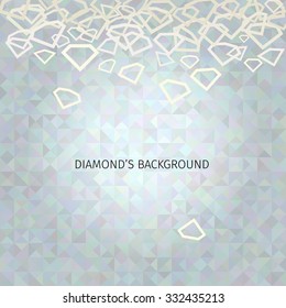 abstract geometric background with sparkling triangles and stylized diamonds