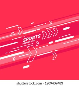 Abstract geometric background. Sports poster with the flat figures. Vector illustration.