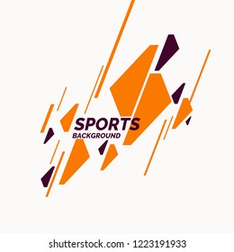 Abstract geometric background. Sports poster with the flat figures. Vector illustration. Abstract geometric background. Sports poster with the flat figures. Vector illustration.