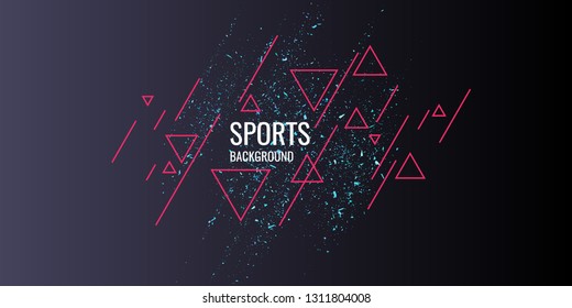 Abstract Geometric Background. Sports Poster With The Modern Style. Vector Illustration.