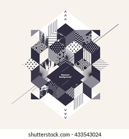 Abstract  Geometric Background With Square