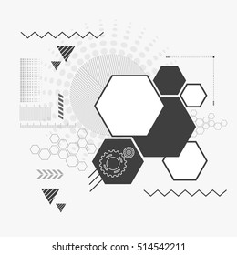 Abstract geometric background with square