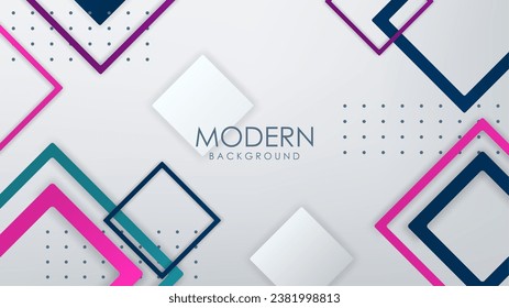 Abstract Geometric Background, Square Color Shape, Vector Illustration