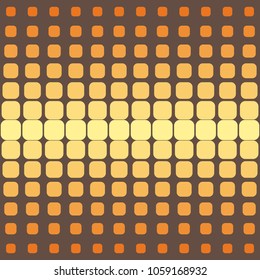 abstract geometric background from square mosaic brown and yellow, vector illustration