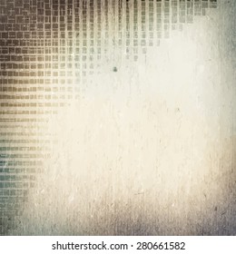 Abstract geometric background from square on grunge paper texture