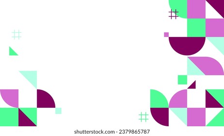 Abstract geometric background with square and triangle shape