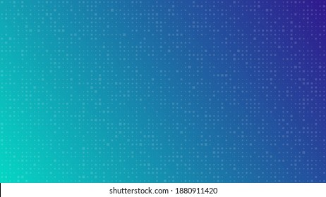 Abstract geometric background of squares. Blue pixel background with empty space. Vector illustration.