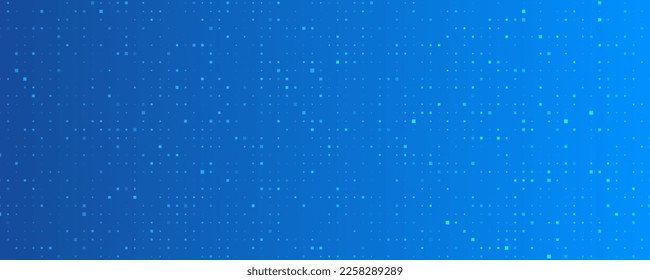 Abstract geometric background of squares. Blue pixel background with empty space. Vector illustration