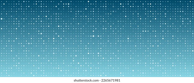 Abstract geometric background of squares. Blue pixel background with empty space. Vector illustration