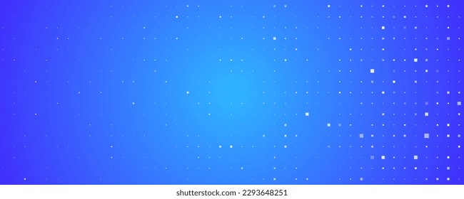 Abstract geometric background of squares. Blue pixel background with empty space. Vector illustration