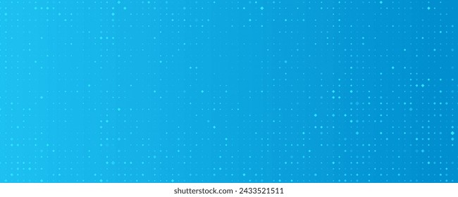 Abstract geometric background with squares. Blue pixel background with empty space. Vector illustration