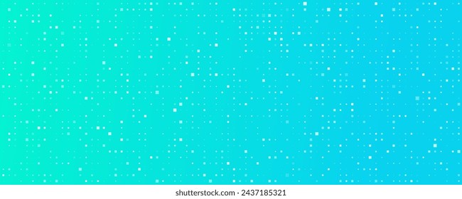 Abstract geometric background with squares. Blue pixel background with empty space. Vector illustration
