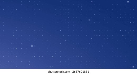 Abstrakter geometrischer Hintergrund mit Quadraten. Blauer Pixelhintergrund mit leerem Leerraum. Vektorgrafik