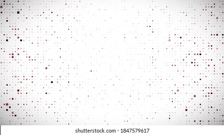 Abstract geometric background of squares. Brown pixel background with empty space. Vector illustration.