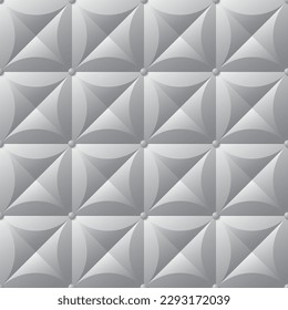 Abstract geometric background with squares, circles and crosses in a 3D effect. Soft shades vector  modern pattern 