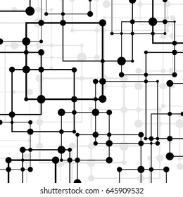 Abstract geometric background with squares and dots. Vector illustration. Eps 10