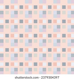 Abstract geometric background with squares Geometry seamless pattern For fabric surface design packaging home decor gift wrap pillows bedding stationery backgrounds and wallpaper Vector illustration