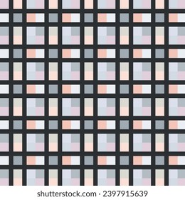 Abstract geometric background with squares Geometry seamless pattern For fabric surface design packaging home decor gift wrap pillows bedding stationery backgrounds and wallpaper Vector illustration