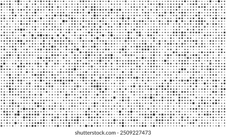 Fondo geométrico Abstractas con cuadrados. Píxeles grises sobre blanco con espacio vacío. Telón de fondo de negocios digitales. Ilustración vectorial