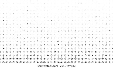 Fondo geométrico Abstractas con cuadrados. Píxeles grises sobre blanco con espacio vacío. Telón de fondo de negocios digitales. Ilustración vectorial