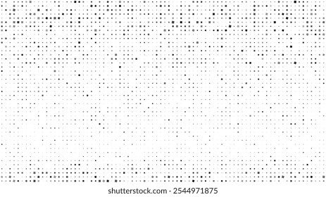 Fondo geométrico Abstractas con cuadrados. Píxeles grises sobre blanco con espacio vacío. Telón de fondo de negocios digitales. Ilustración vectorial