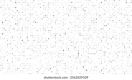 Abstract geometric background with squares. Grey pixels on white with empty space. Digital business backdrop. Vector illustration