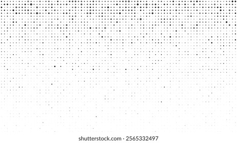 Abstract geometric background with squares. Grey pixels on white with empty space. Digital business backdrop. Vector illustration