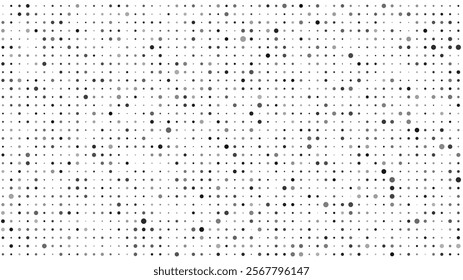 Abstract geometric background with squares. Grey pixels on white with empty space. Digital business backdrop. Vector illustration
