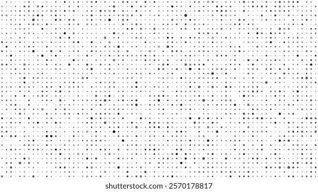 Abstract geometric background with squares. Grey pixels on white with empty space. Digital business backdrop. Vector illustration