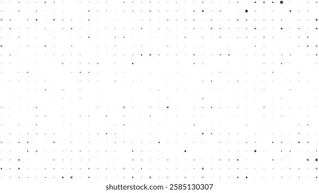Abstract geometric background with squares. Grey pixels on white with empty space. Digital business backdrop. Vector illustration