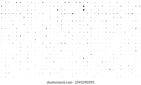 Abstract geometric background with squares. Grey pixels on white with empty space. Digital business backdrop. Vector illustration