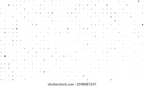 Abstract geometric background with squares. Grey pixels on white with empty space. Digital business backdrop. Vector illustration