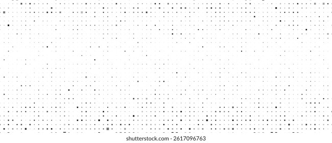Abstract geometric background with squares. Grey pixels on white with empty space. Digital business backdrop. Vector illustration