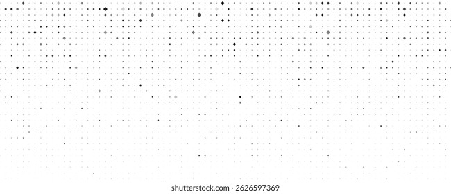 Abstract geometric background with squares. Grey pixels on white with empty space. Digital business backdrop. Vector illustration