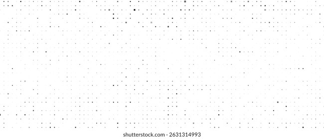 Abstract geometric background with squares. Grey pixels on white with empty space. Digital business backdrop. Vector illustration