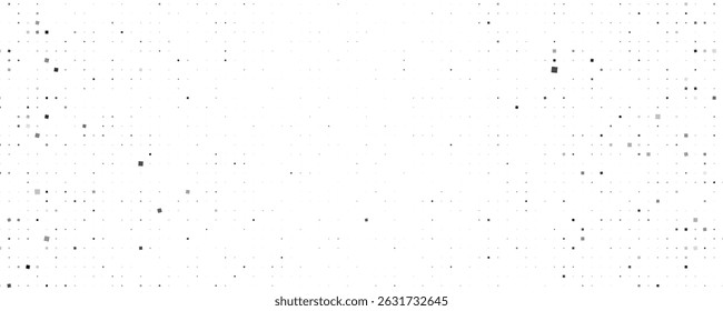 Fondo geométrico Abstractas con cuadrados. Píxeles grises sobre blanco con espacio vacío. Telón de fondo de negocios digitales. Ilustración vectorial