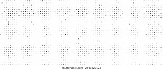 Abstract geometric background with squares. Grey pixels on white with empty space. Digital business backdrop. Vector illustration