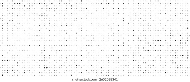 Abstract geometric background with squares. Grey pixels on white with empty space. Digital business backdrop. Vector illustration