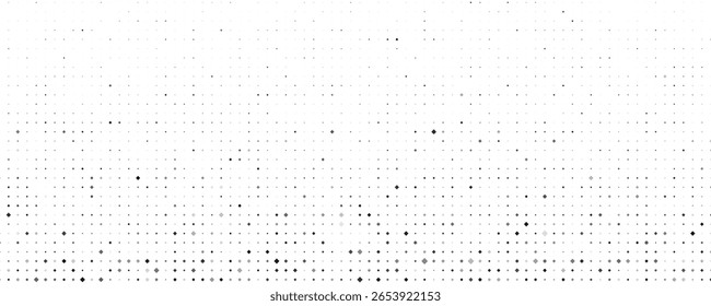 Abstract geometric background with squares. Grey pixels on white with empty space. Digital business backdrop. Vector illustration