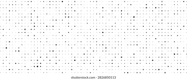 Abstract geometric background with squares. Grey pixels on white with empty space. Digital business backdrop. Vector illustration