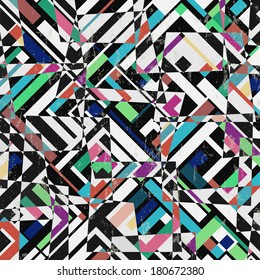 abstract geometric background, with squares, grungy