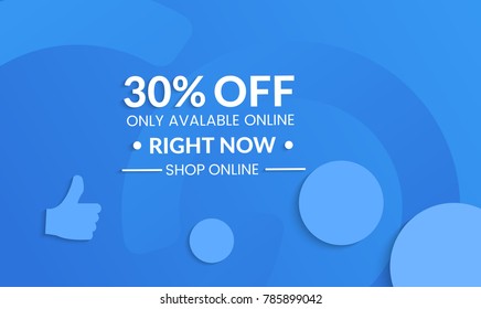 Abstract geometric background with squares. Modern template for social media banner. Contemporary material design with realistic shadow over flat gradient background.