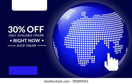 Abstract geometric background with squares. Modern template for social media banner. Contemporary material design with realistic shadow over flat gradient background.