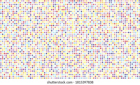Abstract geometric background of squares. Multicolor pixel background with empty space. Vector illustration.