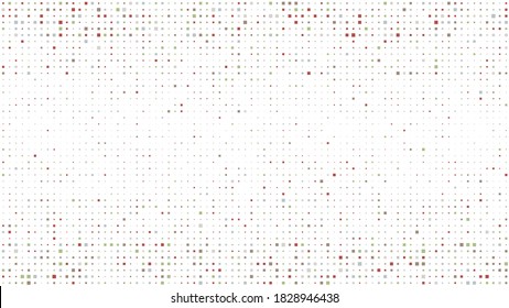 Resumen del fondo geométrico de los cuadrados. Fondo de píxel multicolor con espacio vacío. Ilustración vectorial.