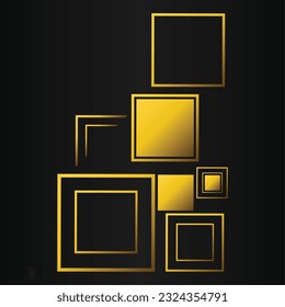Abstract geometric background with squares. on black background
